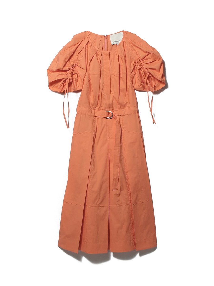 3.1 phillip lim / ポプリン ルーシュスリーブ ドレス｜ESTNATION