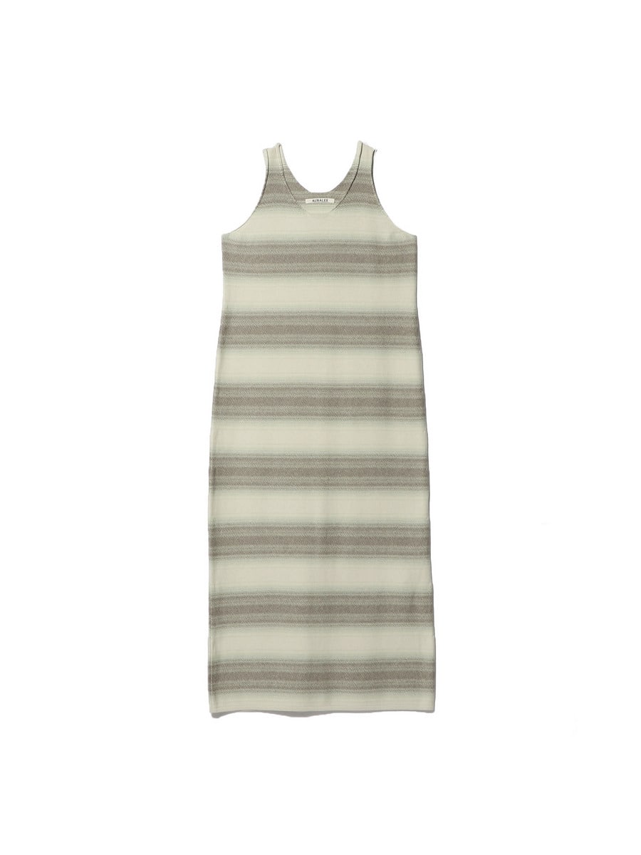 コットン シルク ニットワンピース