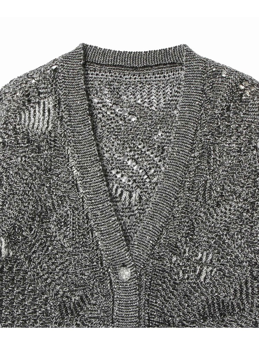 Mame Kurogouchi / シマーリング ニットカーディガン｜ESTNATION