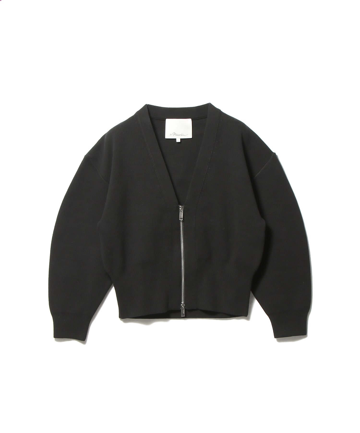 ラウンドスリーブ ジップカーディガン