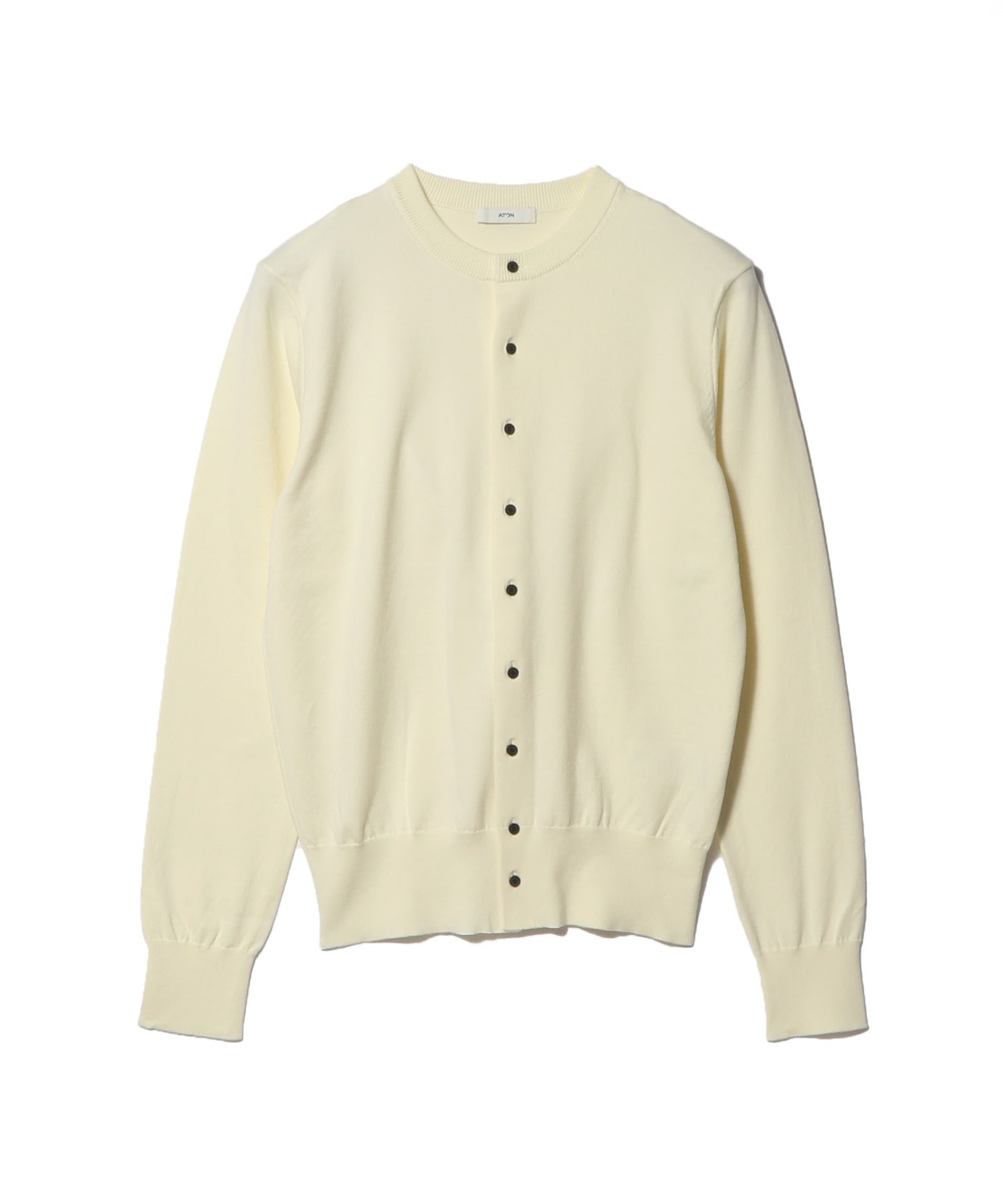 ファインコンパクト コットンクルーネックカーディガン