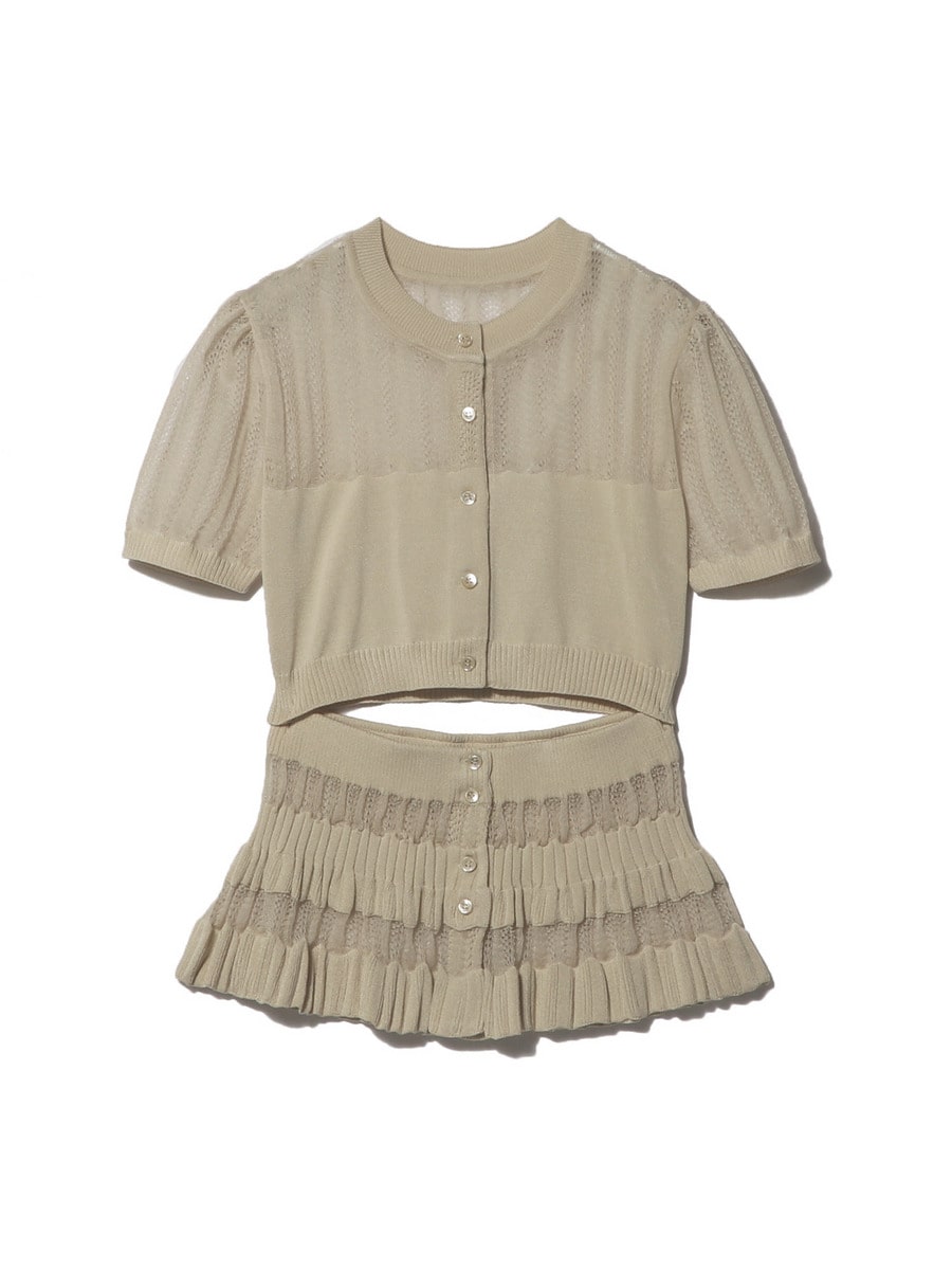 シアーニットカーディガン