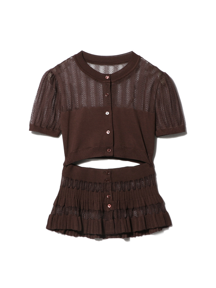 シアーニットカーディガン