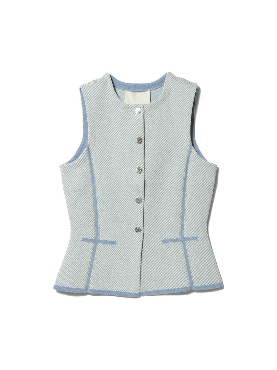 クルーネックベスト