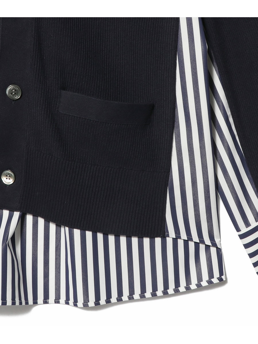 SACAI / ポプリン×コットンニットカーディガン｜ESTNATION