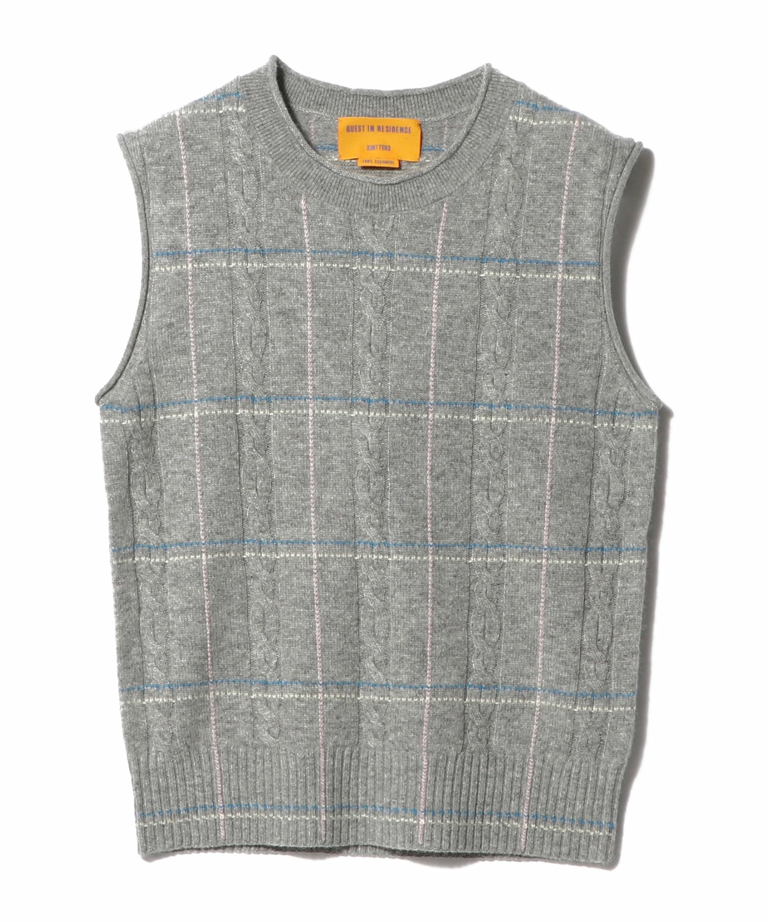 シュランケンチェックニットベスト