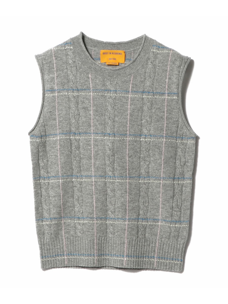 GUEST IN RESIDENCE / シュランケンチェックニットベスト｜ESTNATION