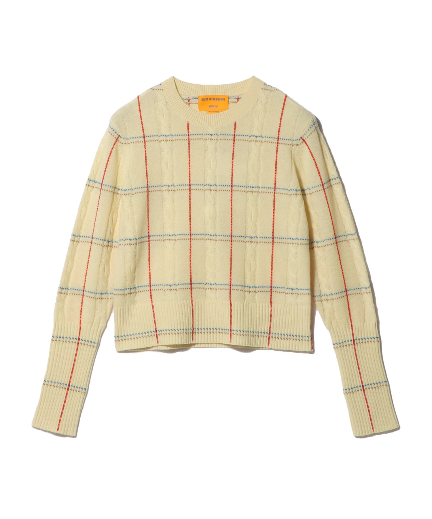 シュランケンチェックニット