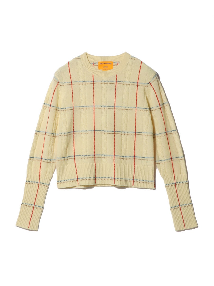 シュランケンチェックニット