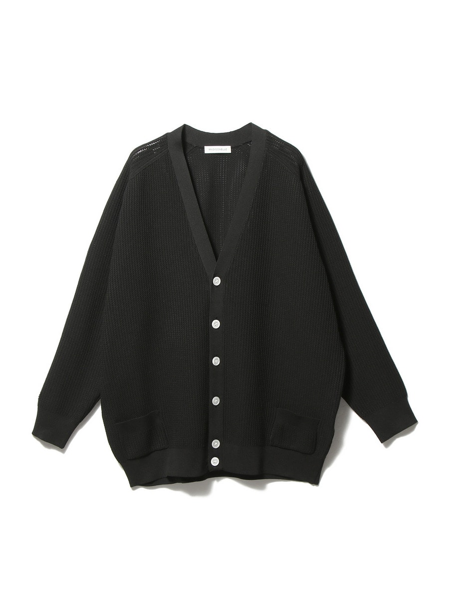 MADISONBLUE オリーブ Vネックカーディガン美品オーバーサイズ　M MADISONBLUE オリーブ Vネックカーディガン美品オーバーサイズ M