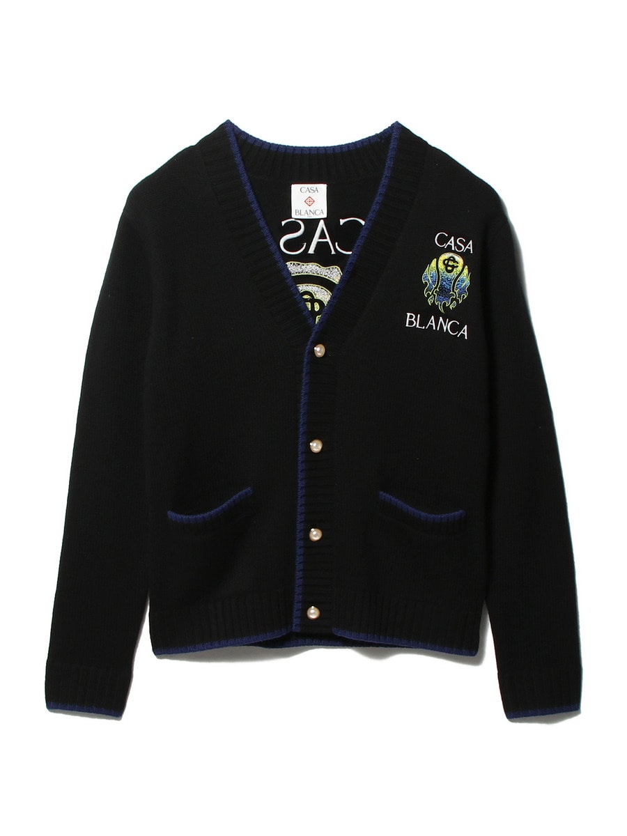 刺繡ニットカーディガン