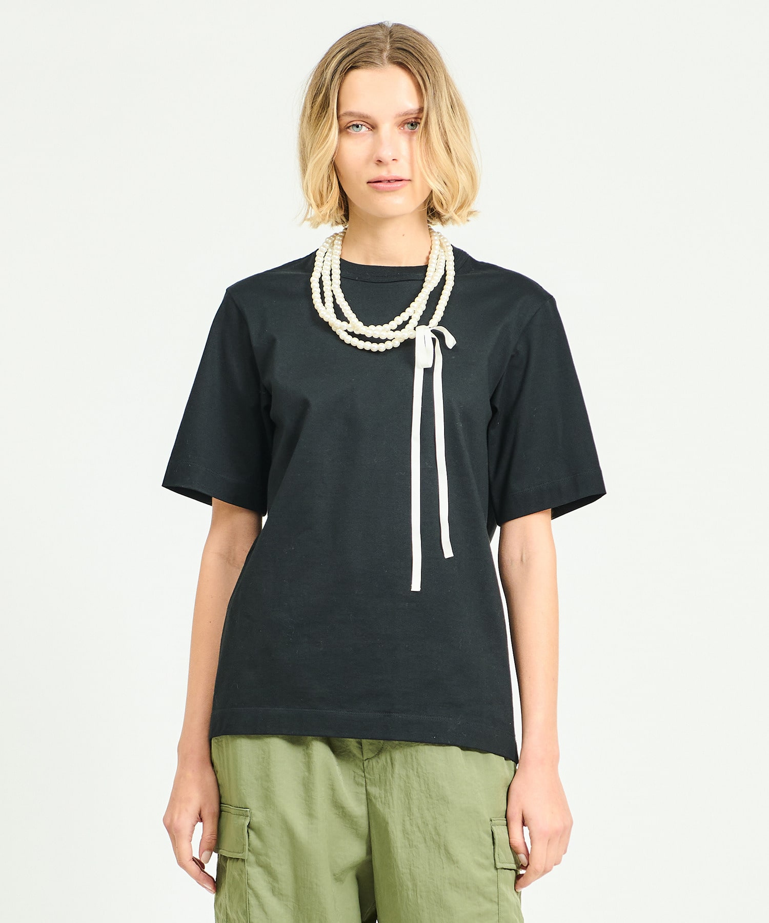パールネックレスTシャツ《ESTNATION EXCLUSIVE》 
