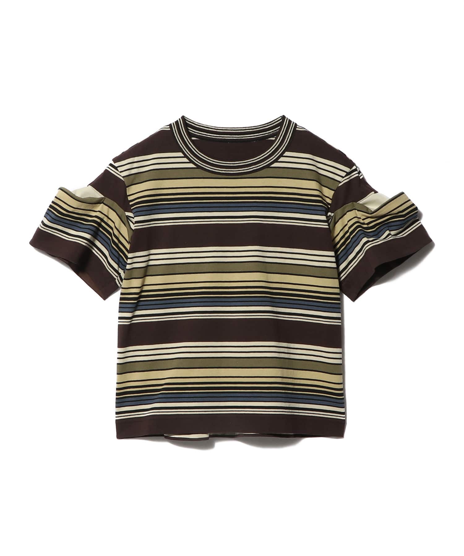 マルチカラー Horizontal ボーダー Tシャツ