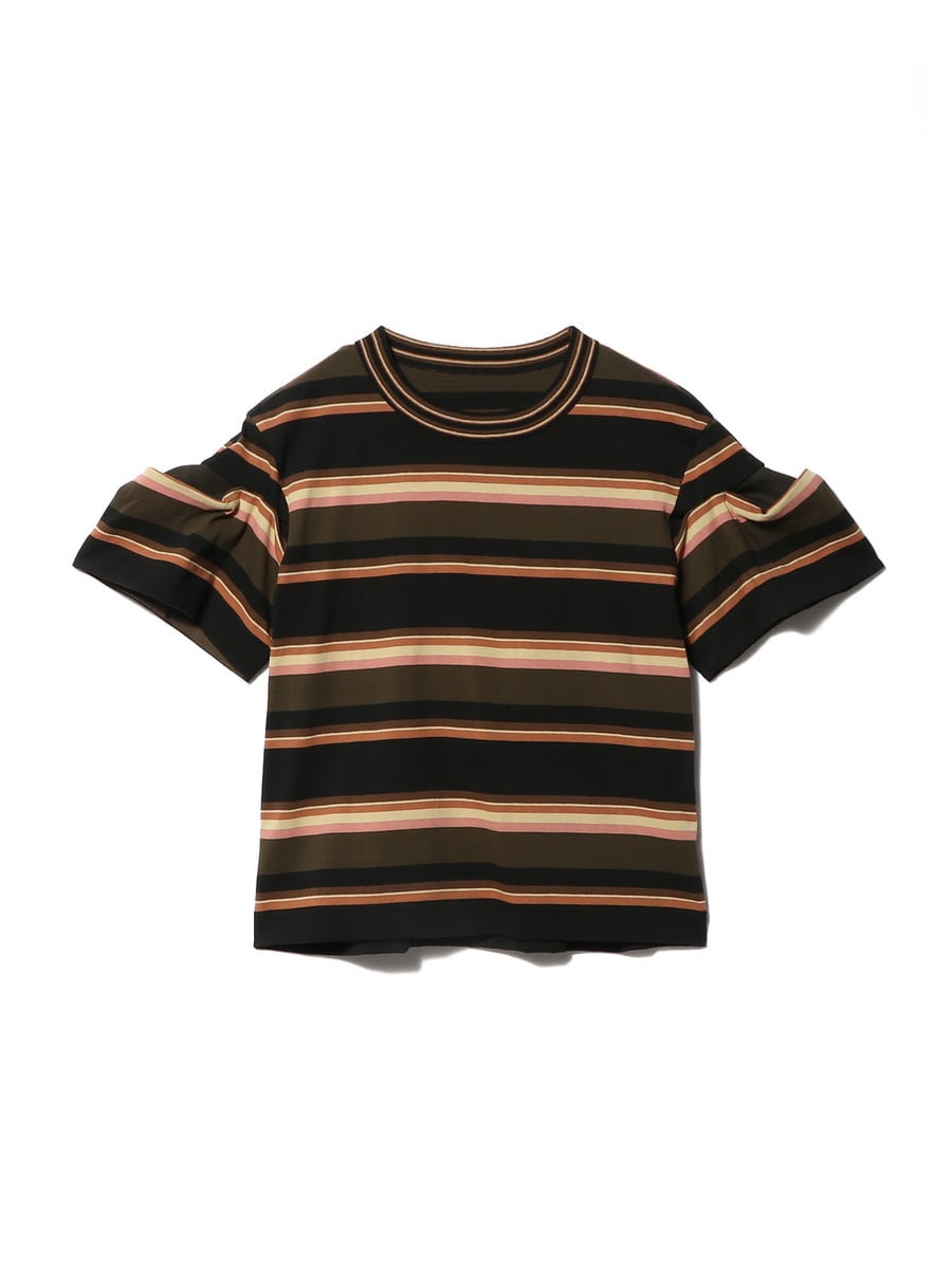 マルチカラー Horizontal ボーダー Tシャツ