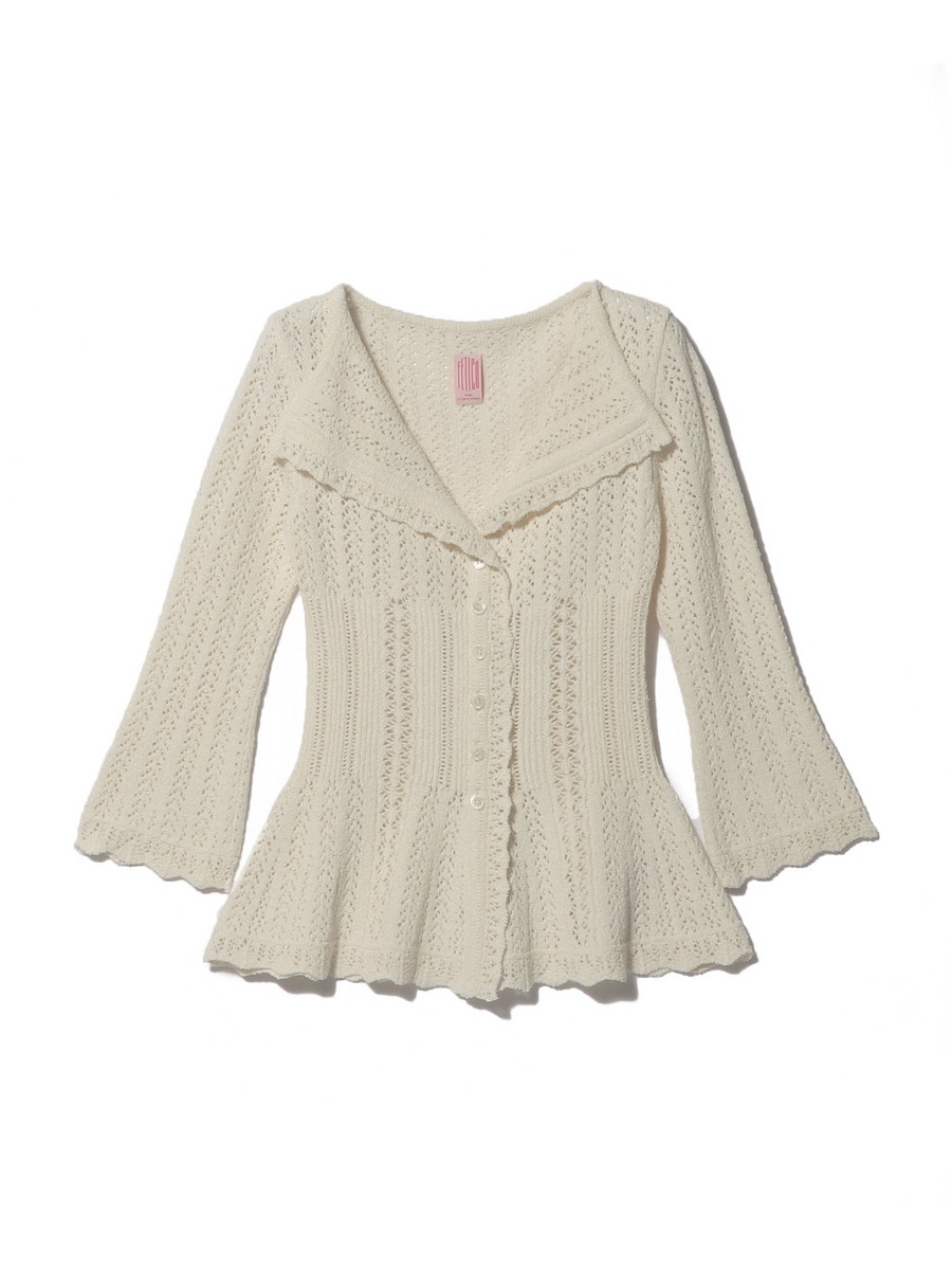 ブークレニット レースカーディガン