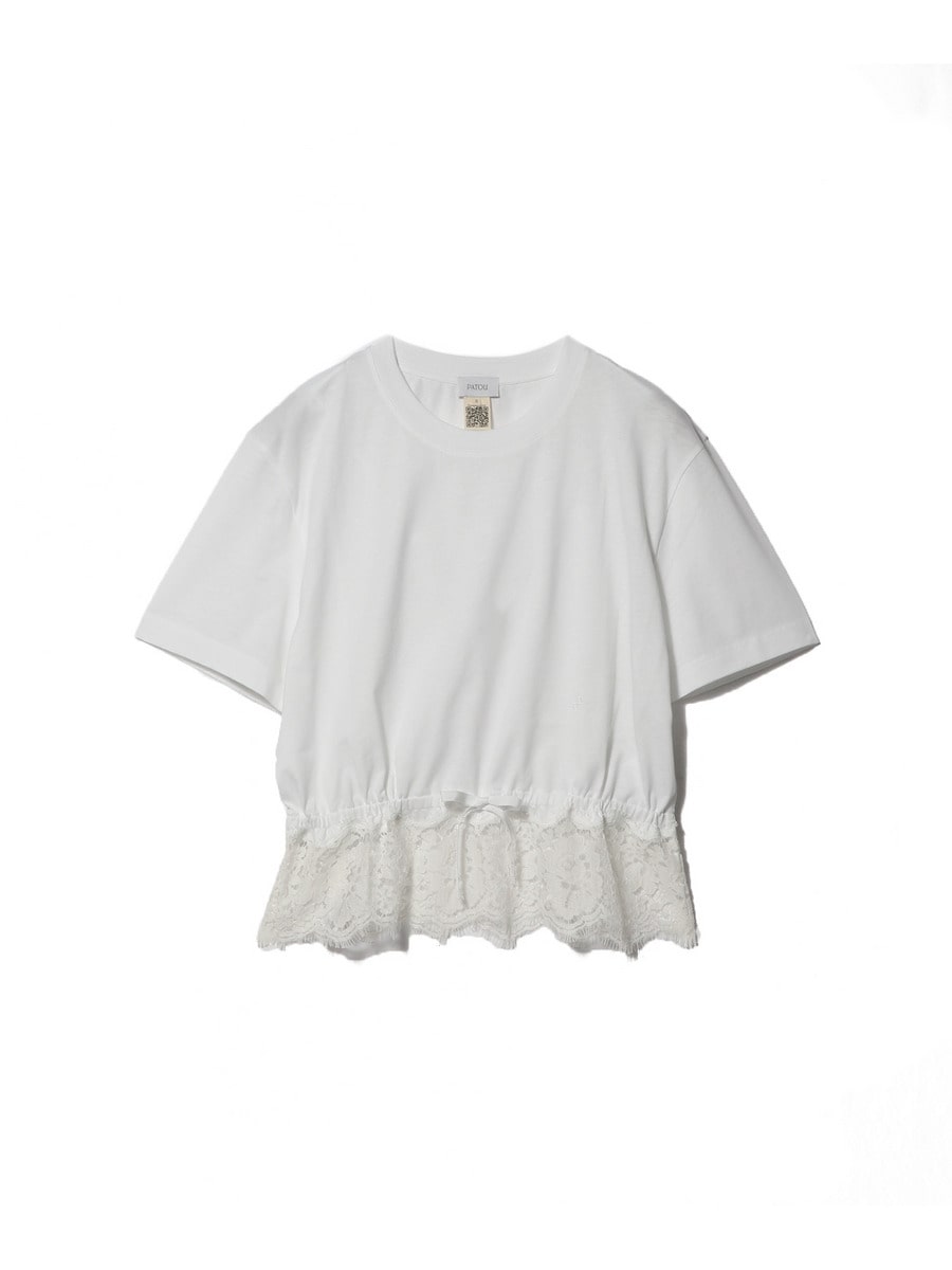 コットンレース ショートTシャツ
