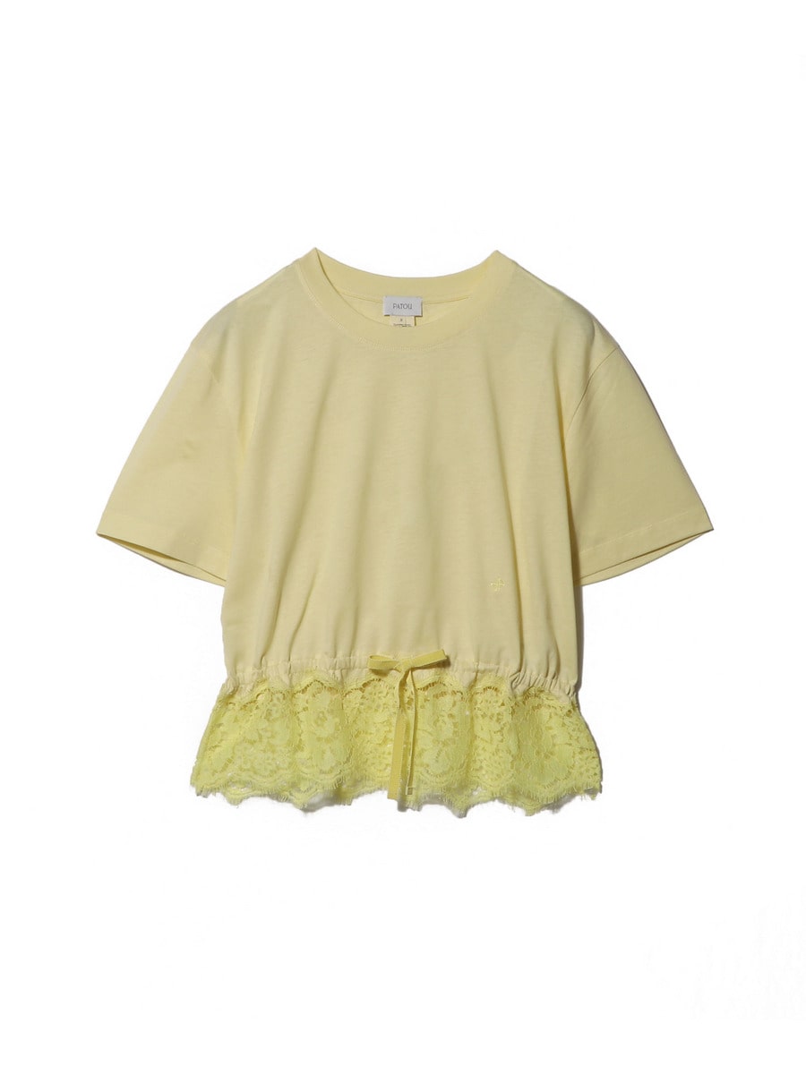 コットンレース ショートTシャツ