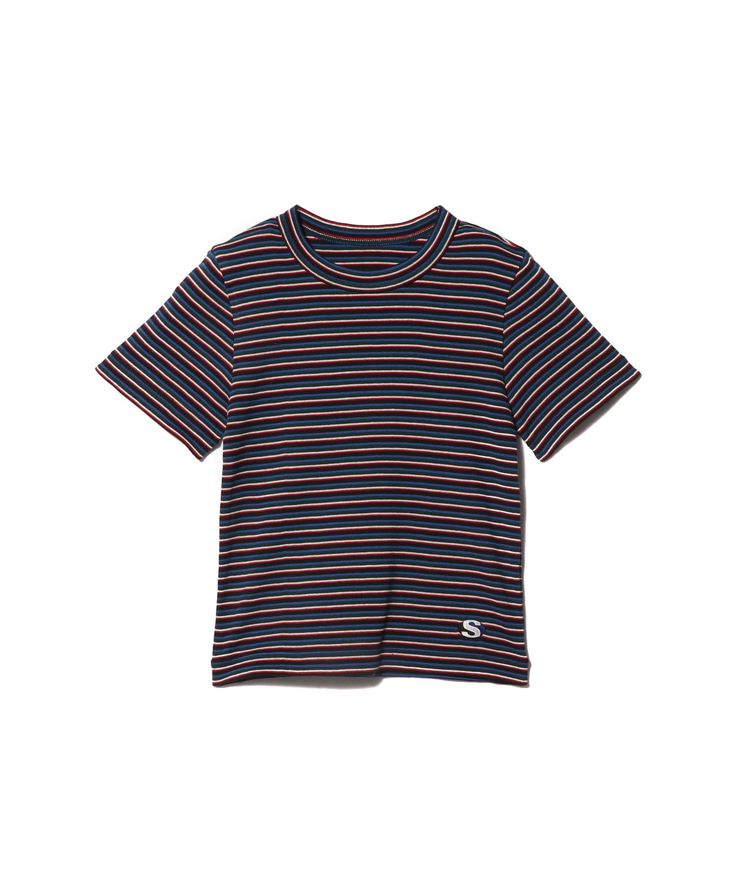 ストライプコットンリブTシャツ