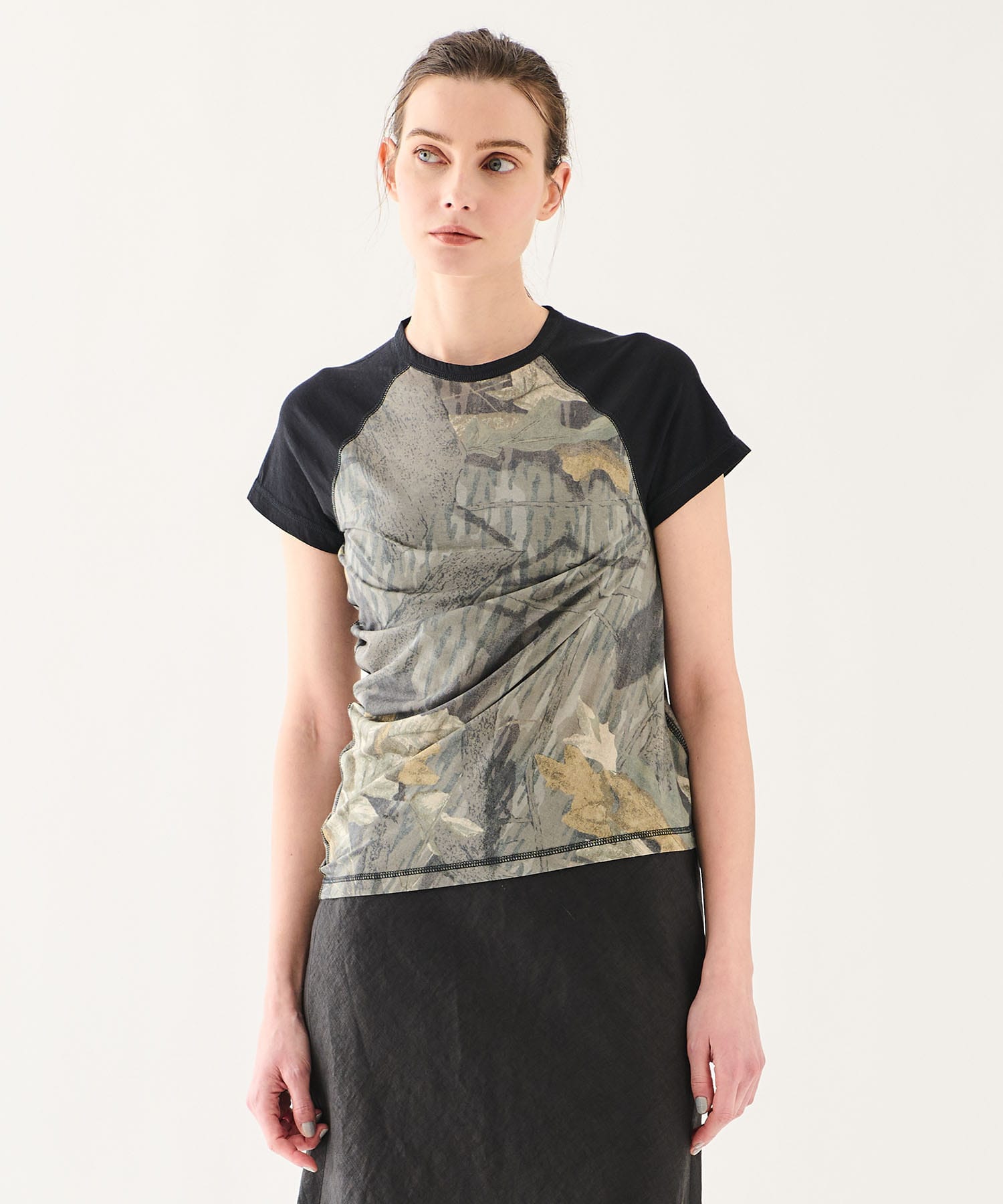 プリントラグランカットソー