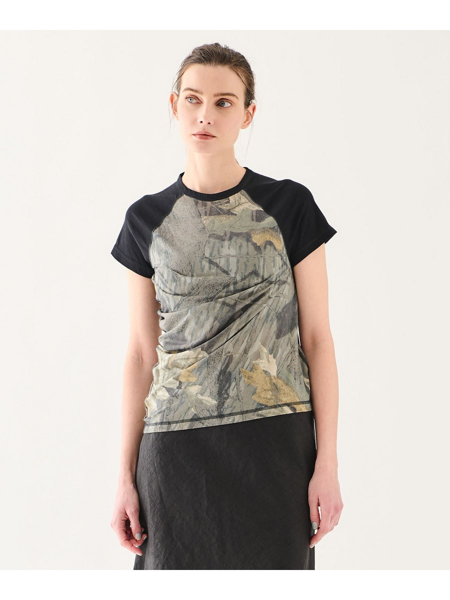 プリントラグランカットソー