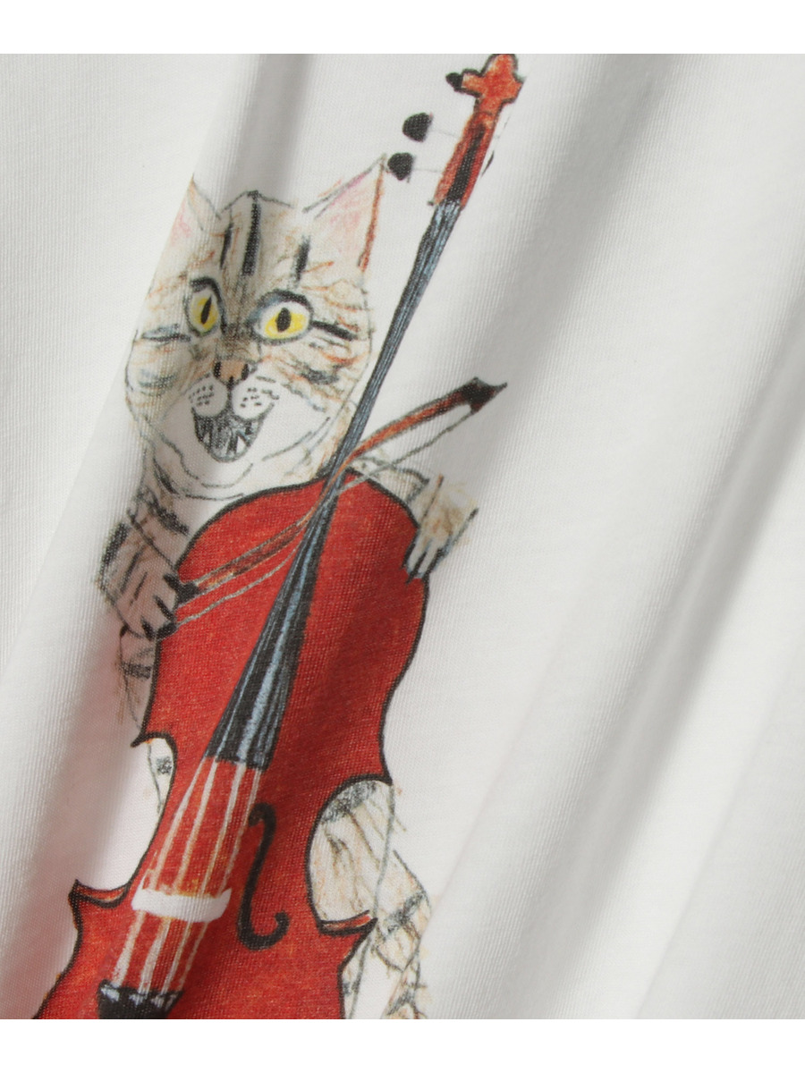 Cello Kitty プリントTシャツ