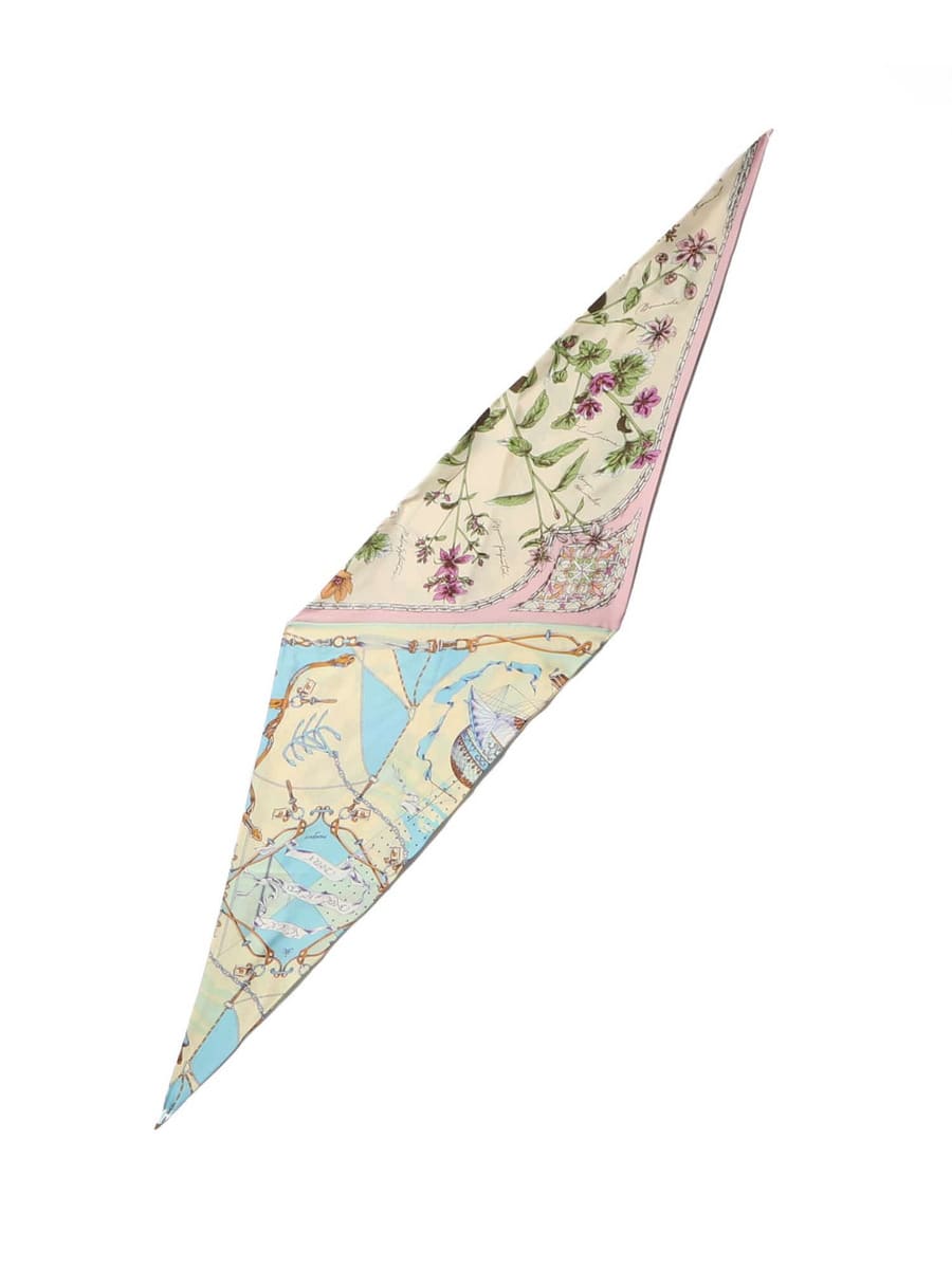 MANIPURI / ダイヤ型プリントスカーフ《ESTNATION EXCLUSIVE
