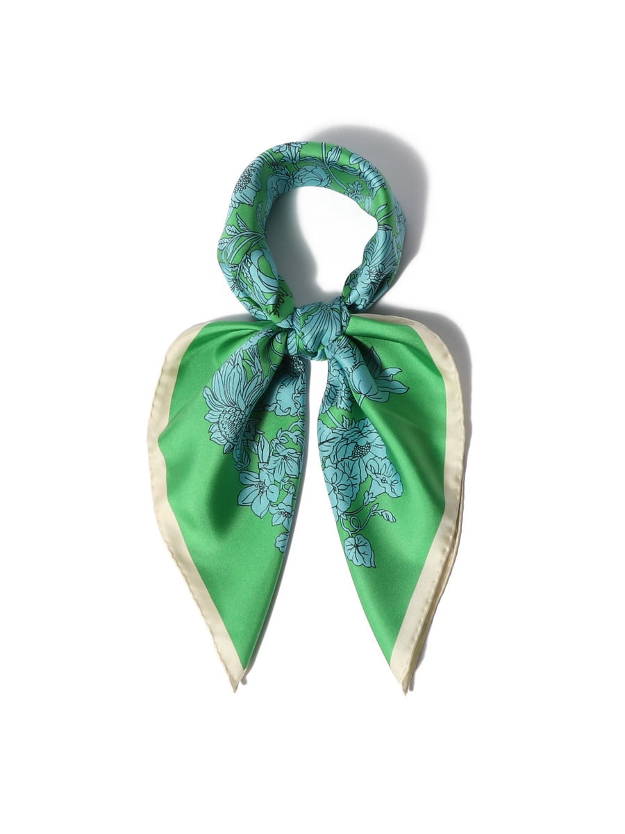 シルク プリントスカーフ