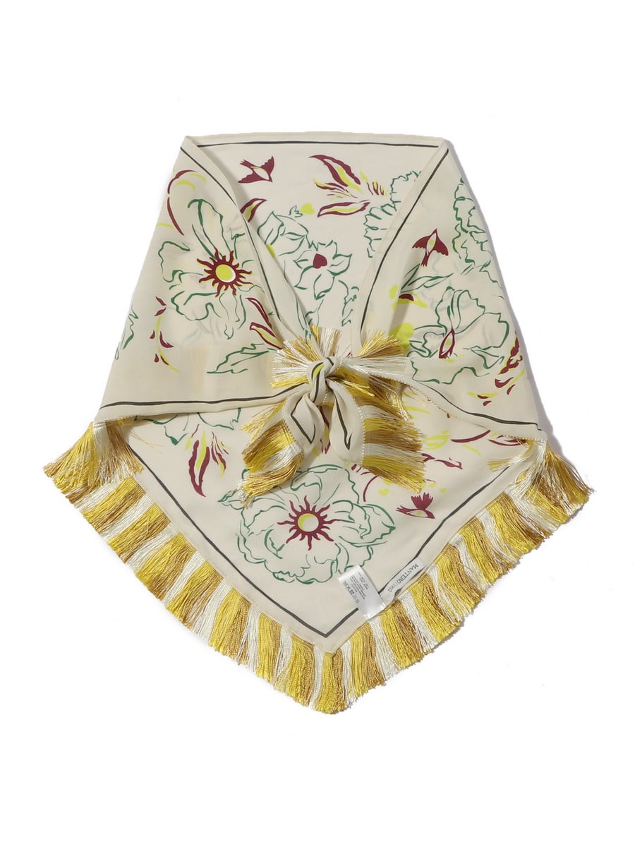 シルク プリントスカーフ