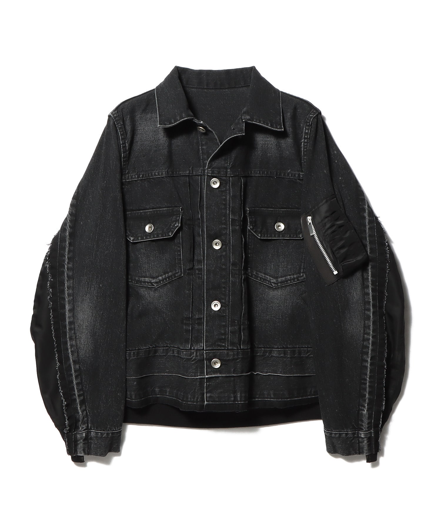 デニム×ナイロンツイル ジャケット