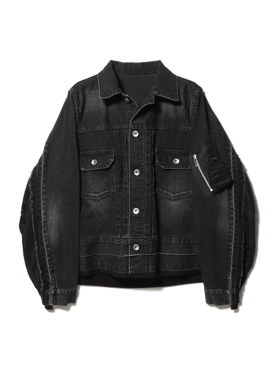 sacai　サカイ　ジャケット　黒 SACAI / デニム×ナイロンツイル ジャケット｜ESTNATION ONLINE