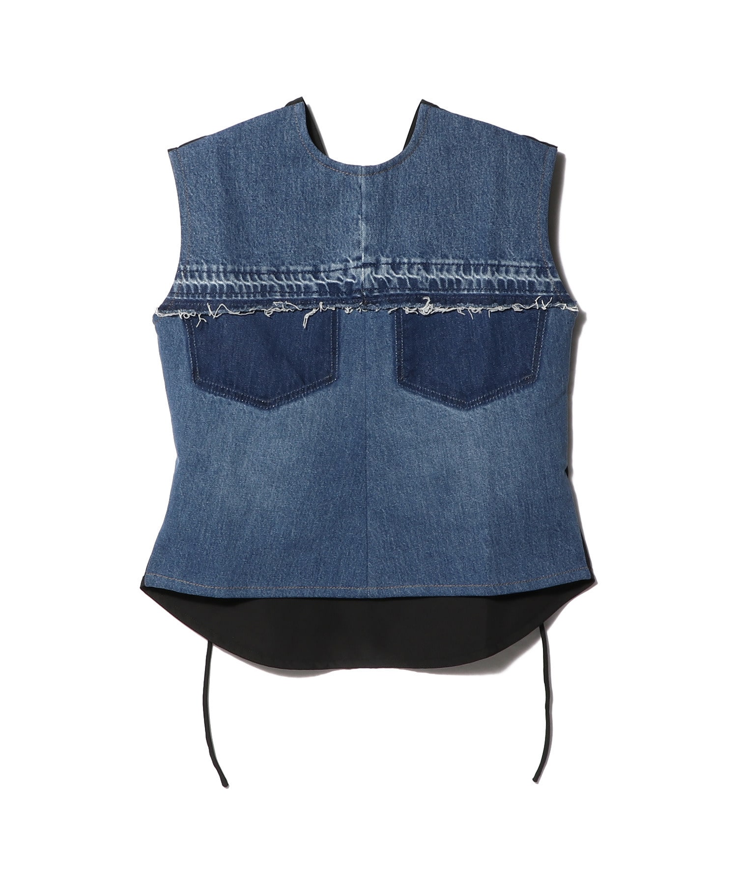 コントラスト デニムトップス