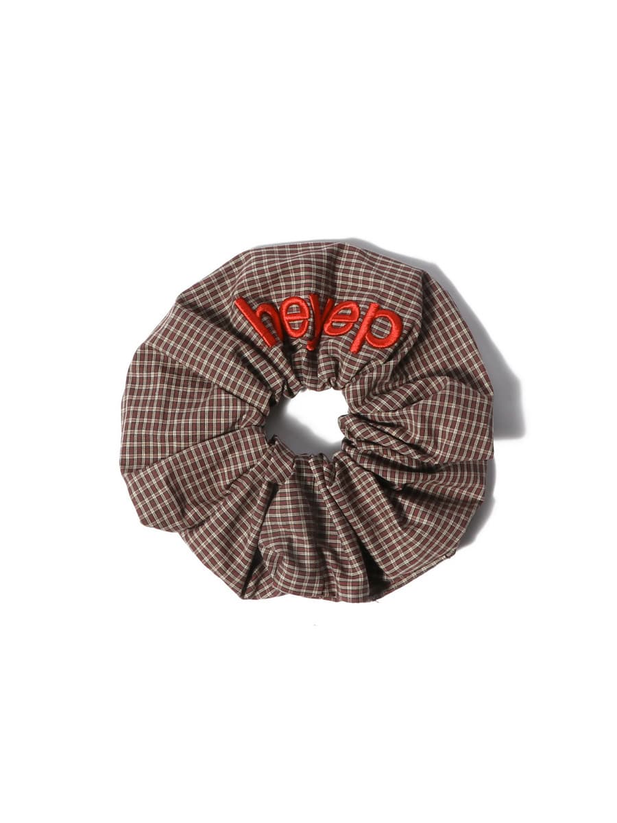 Pajama Check Logo Scrunchie