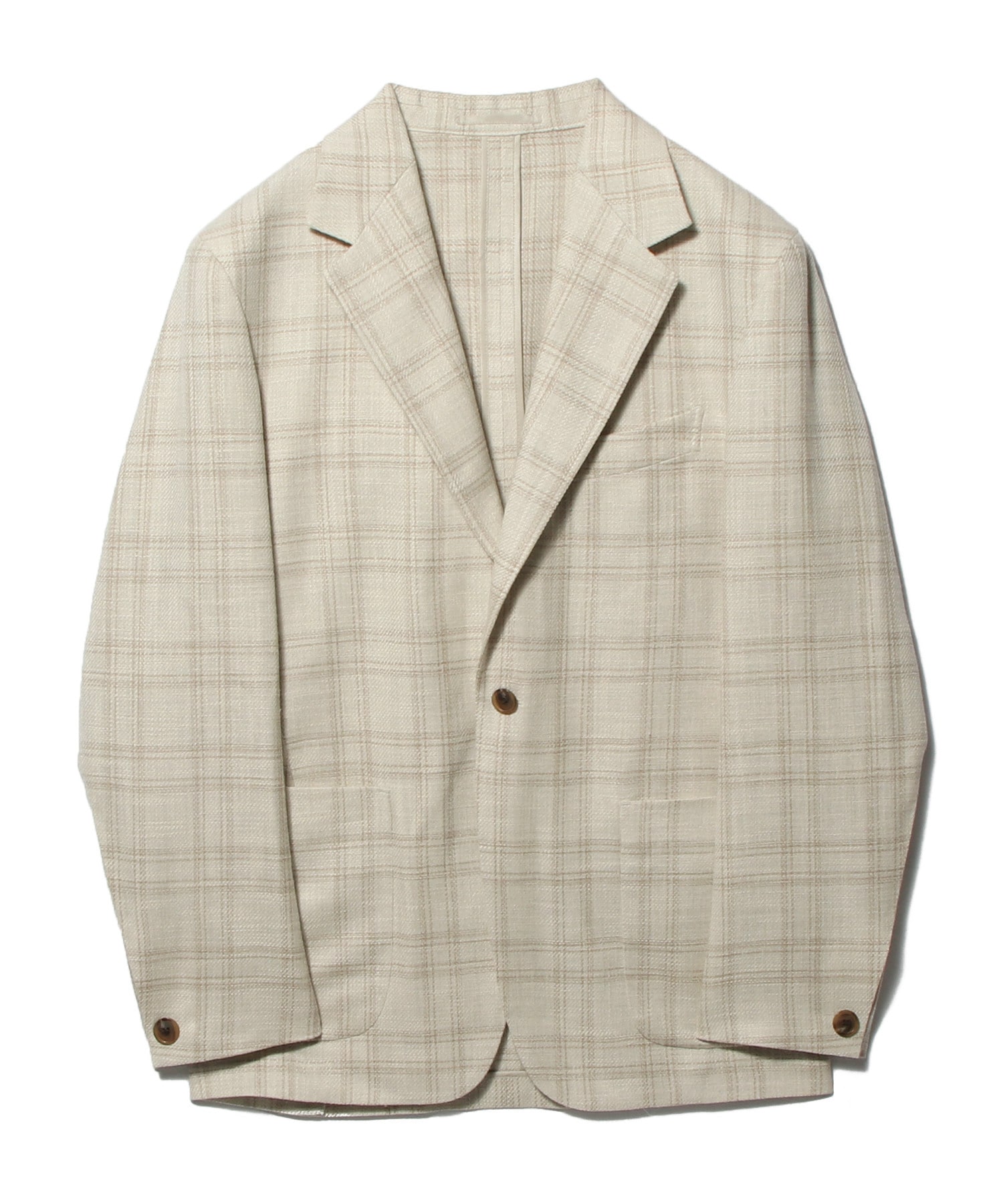 ツイード チェック1Bジャケット