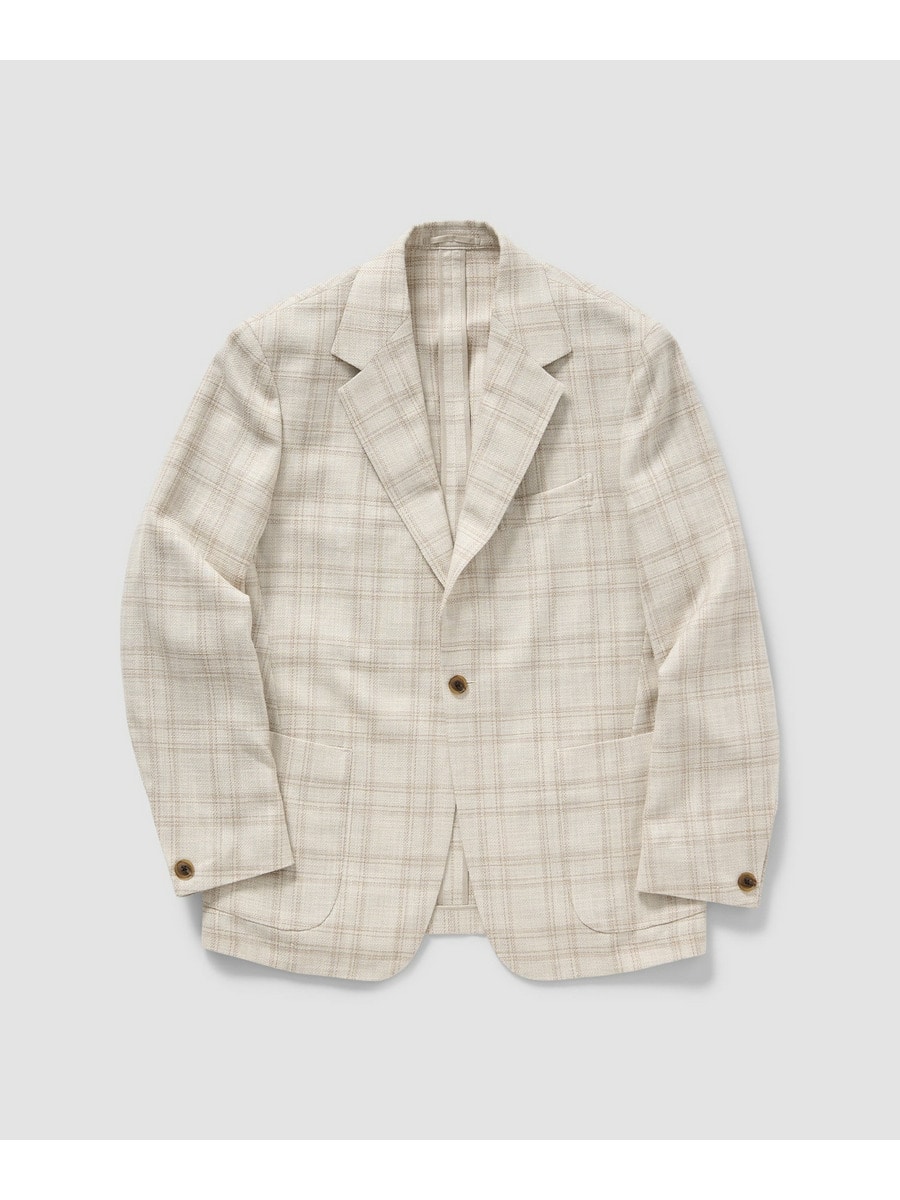 ツイード チェック1Bジャケット