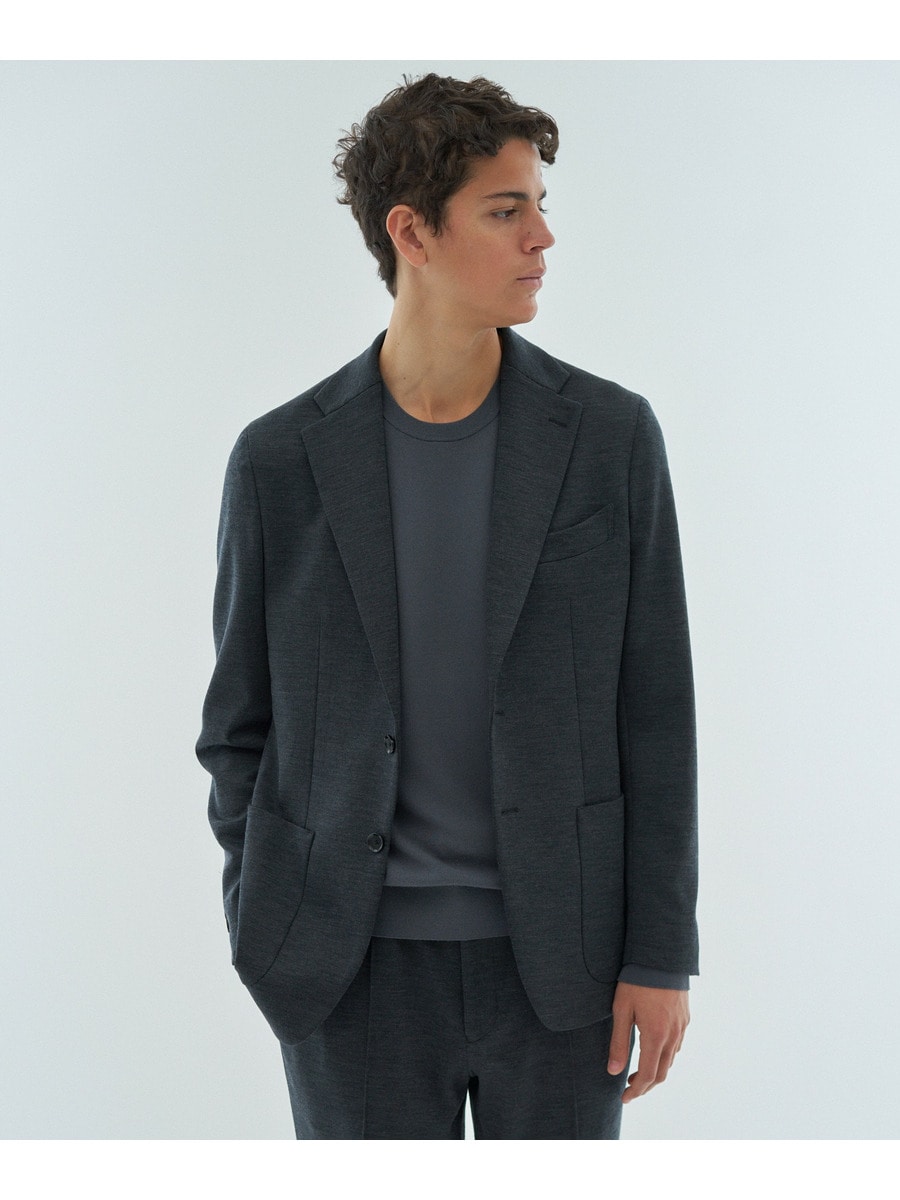 ウールナイロン ポンチセットアップ2Bジャケット