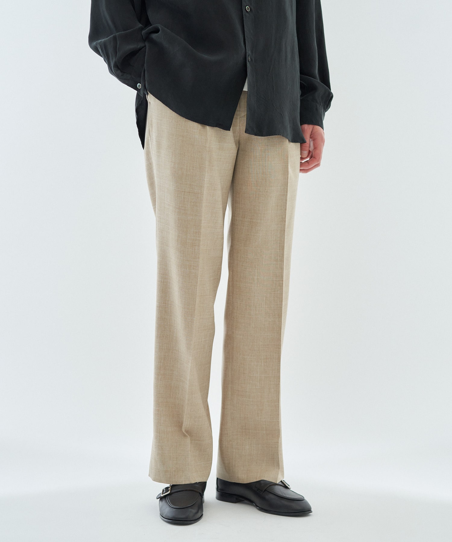 ポリエステルトロピカル イージーワイドパンツ