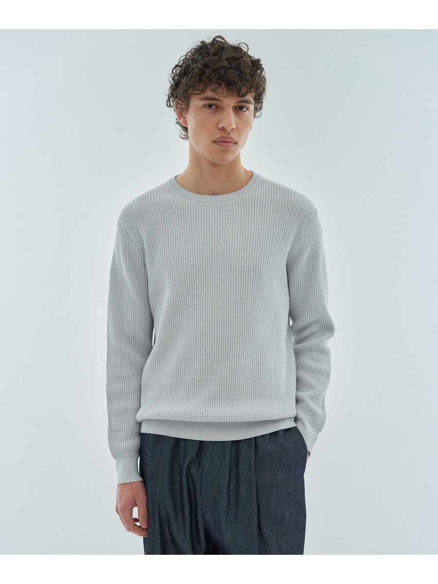 スビンコットン ワッフルニット