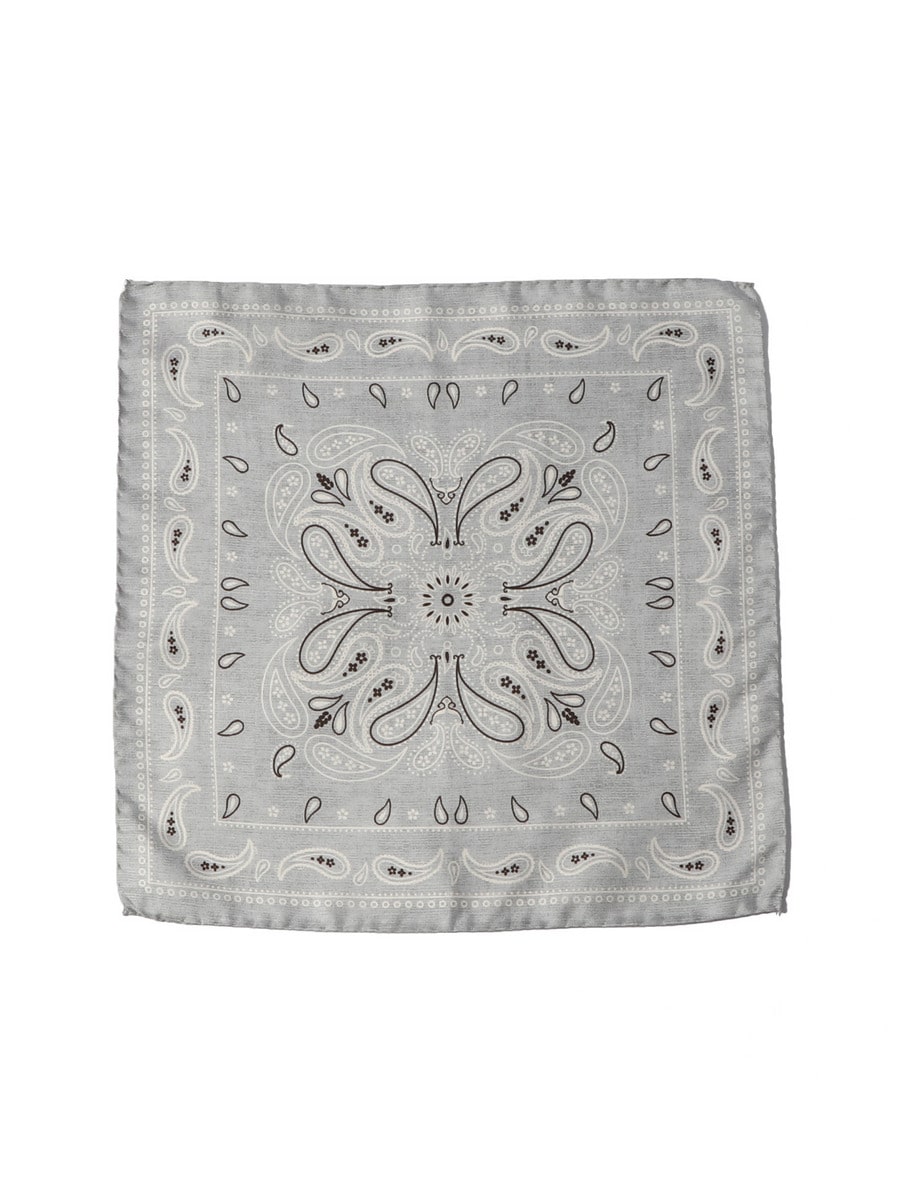 シルク ペイズリー柄ポケットチーフ