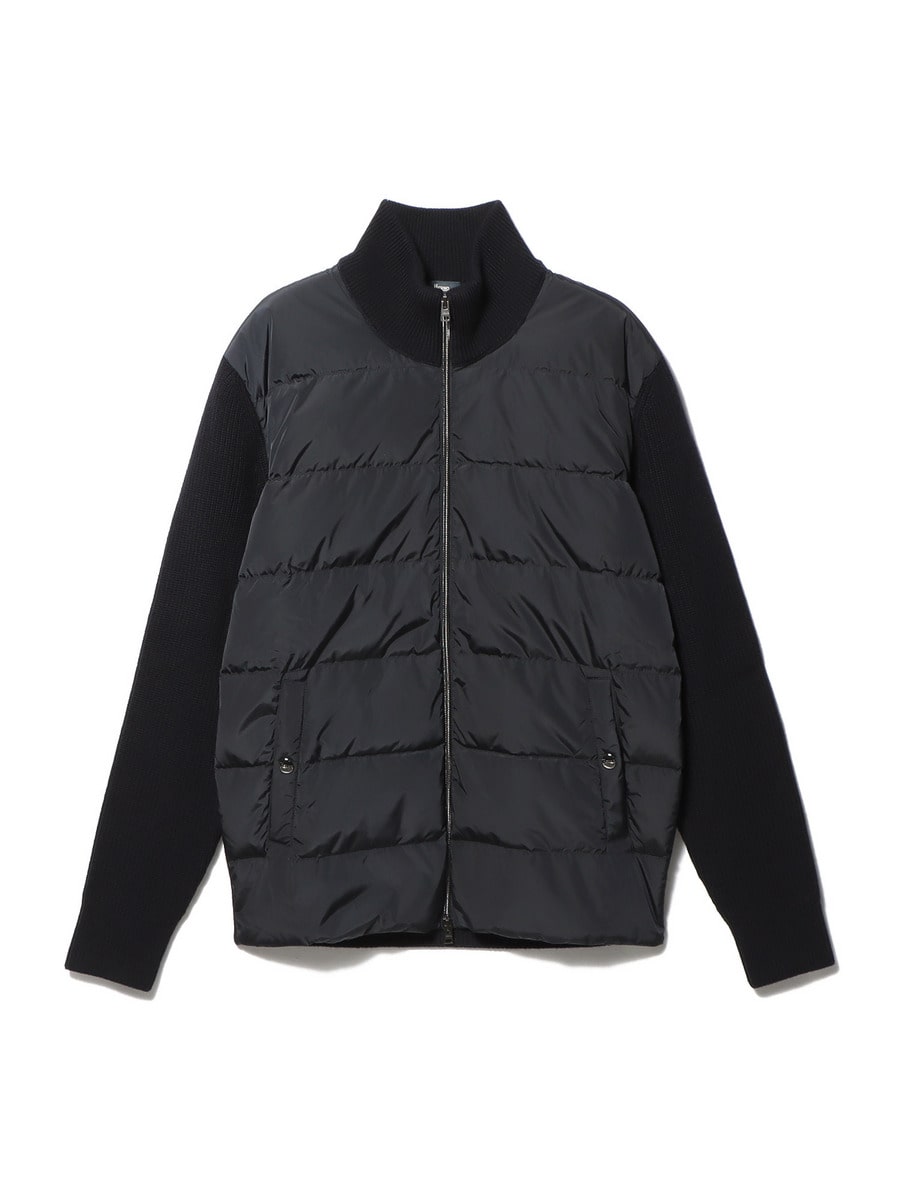 Herno ネイビー ジップアップジャケットブルゾン　48（L） Herno ネイビー ジップアップジャケット ブルゾン 48 Herno ネイビー