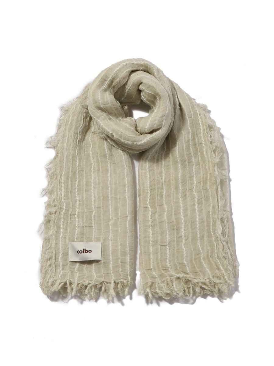 Sheer fringe scarf