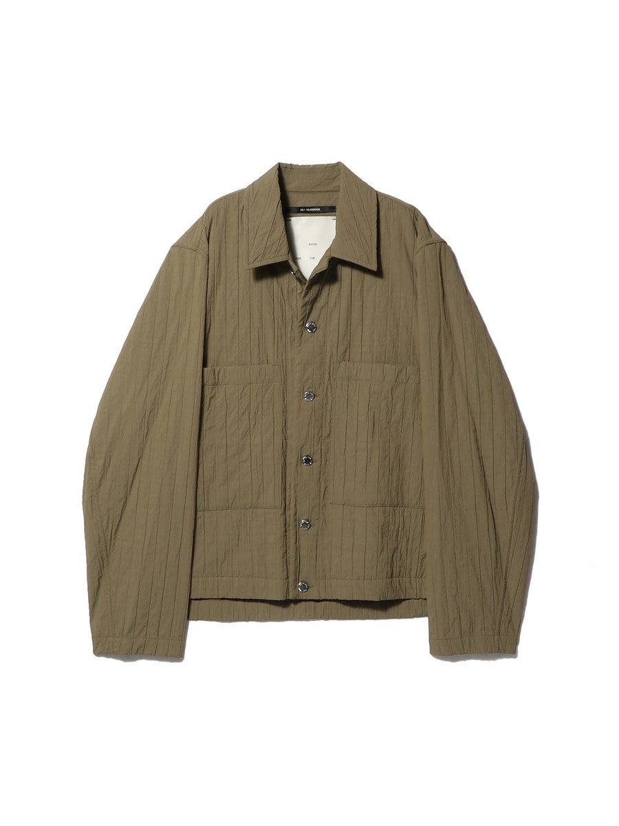 Box Jacket Wide Weave Stripe