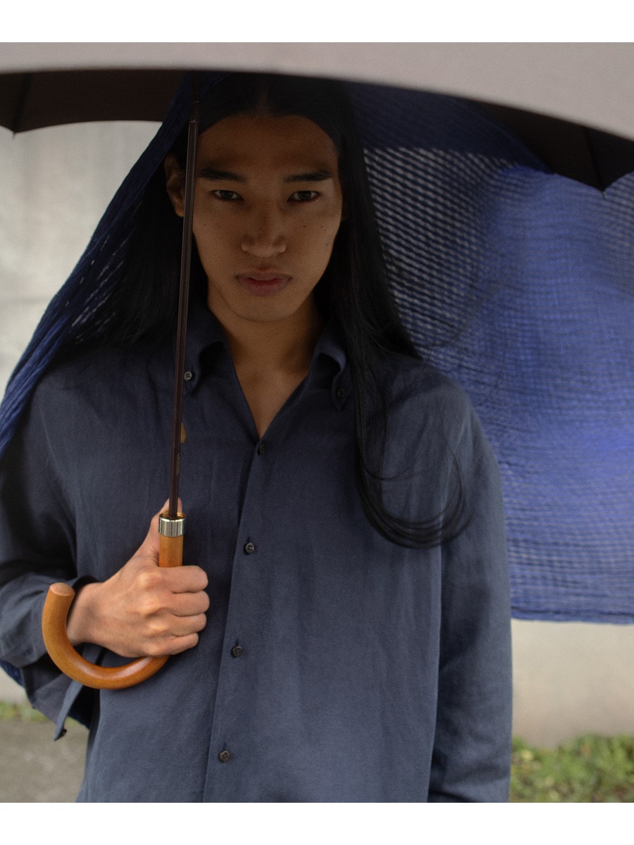 シルクリネン ボタンダウンシャツ《ESTNATION EXCLUSIVE》