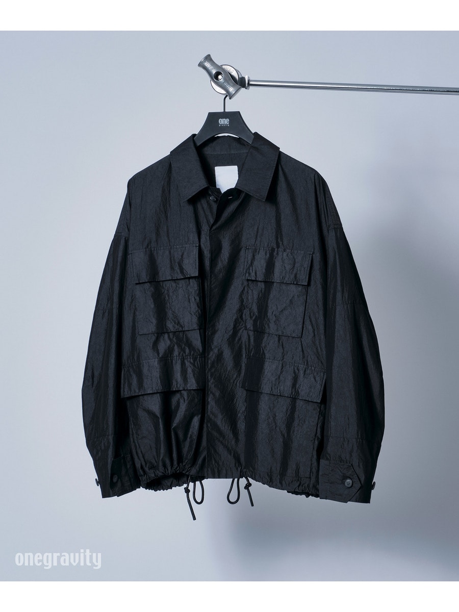 コットンシルク ルーズフィットシャツジャケット