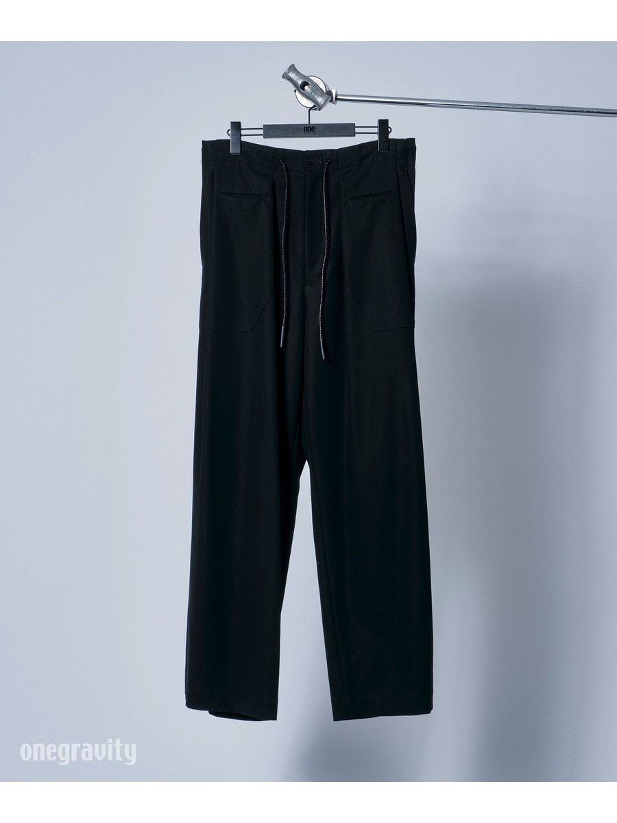 ユーティリティ タックワイドパンツ