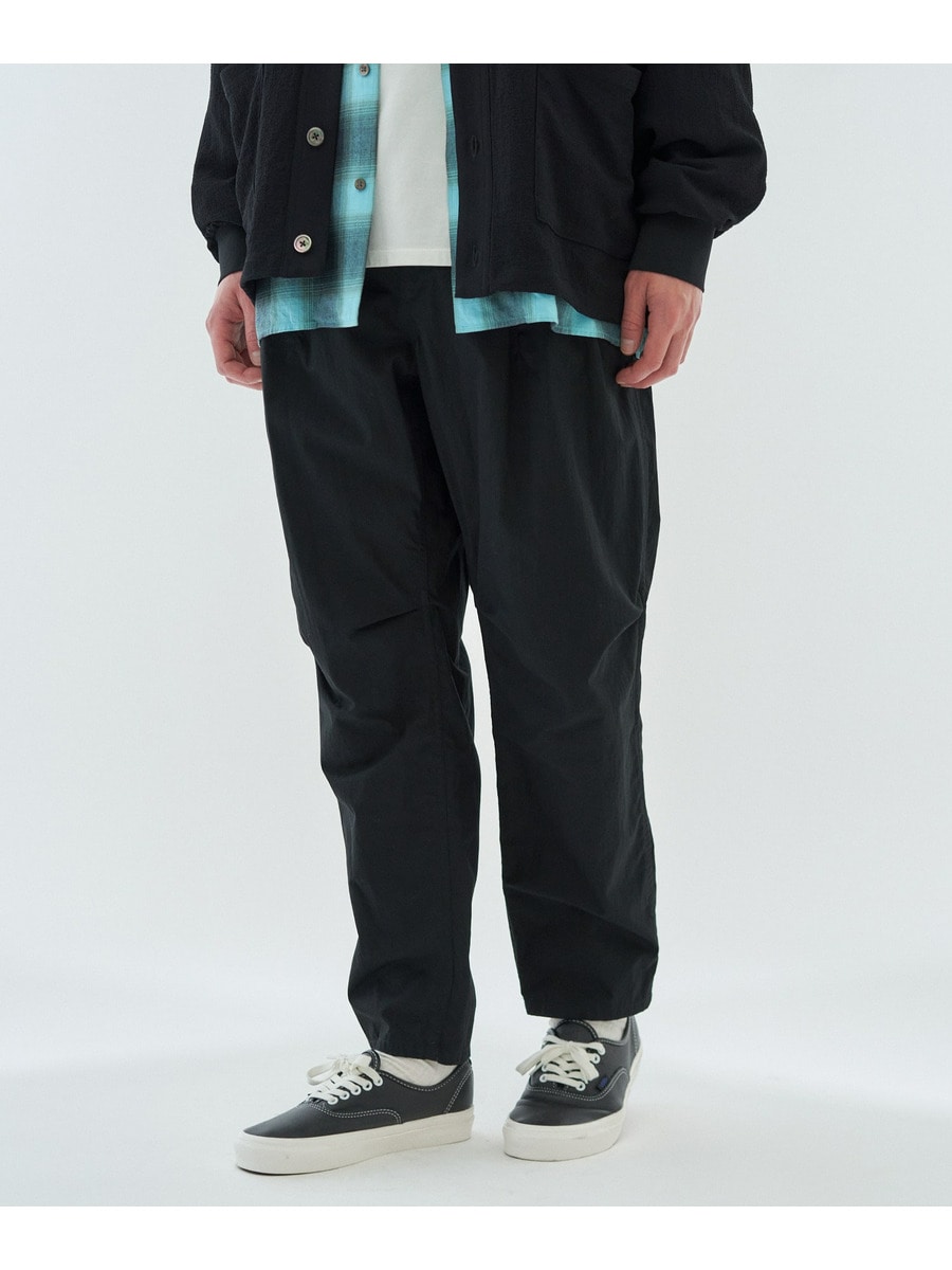 コットンナイロン テーパードパンツ