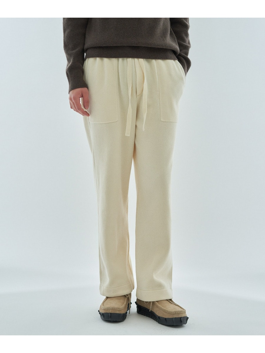 カシミヤタッチ イージーワイドパンツ