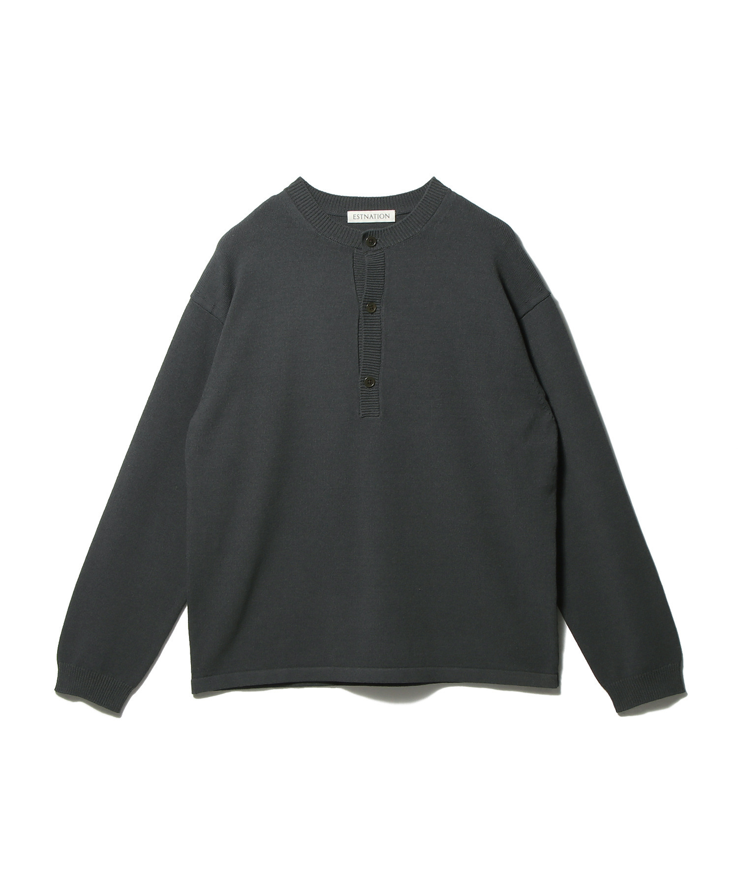 ヘンリーネックニット