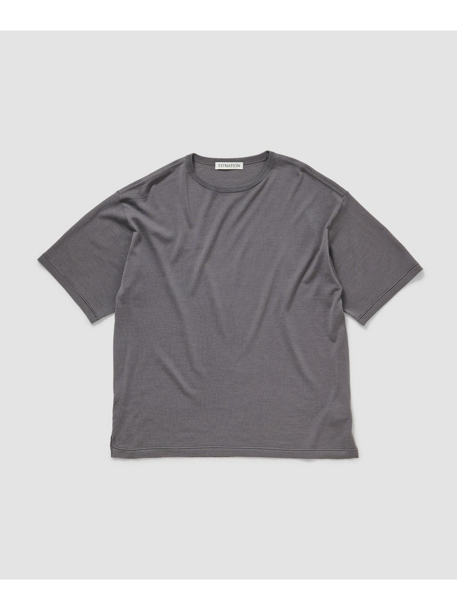 ウルトラファインウール ニットTシャツ
