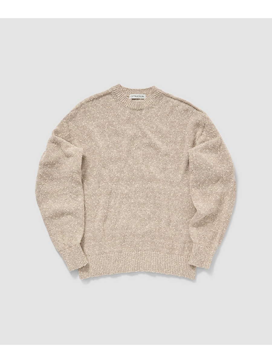 ネップ クルーネックニット