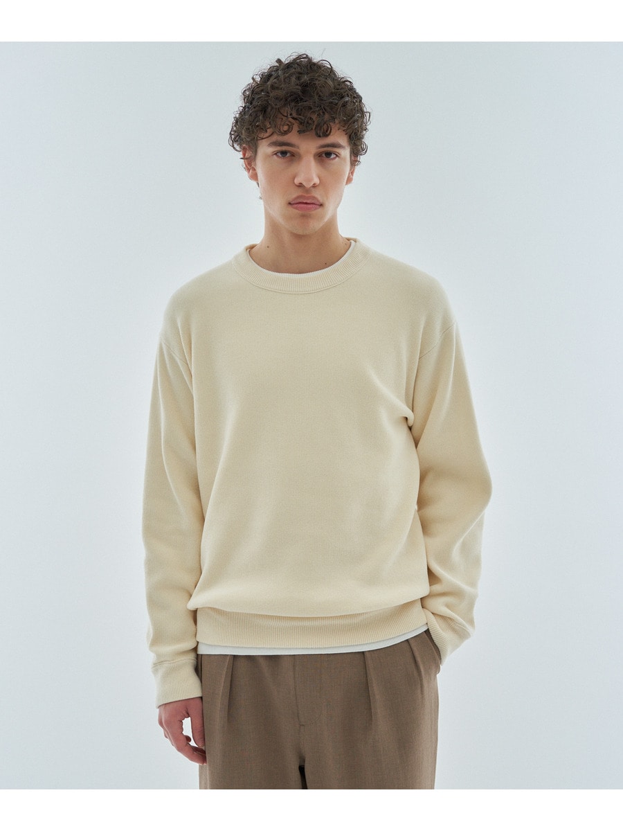 カシミヤタッチ クルーネックプルオーバー